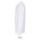 Polo manga larga sostenible unisex Planet Lsl. Color blanco.