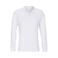Polo manga larga sostenible unisex Planet Lsl. Color blanco.