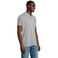 Polo pique sostenible hombre Planet. Color gris mezcla.