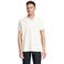 Polo pique sostenible hombre Planet. Color blanco crema.