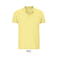 Polo pique sostenible hombre Planet. Color amarillo claro.