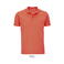 Polo pique sostenible hombre Planet. Color pop orange.