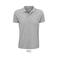 Polo pique sostenible hombre Planet. Color gris mezcla.