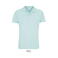 Polo pique sostenible hombre Planet. Color artic blue.