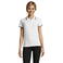 Polo cuello con rayas grueso mujer Practice Women. Color blanco.