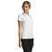 Polo cuello con rayas grueso mujer Practice Women. Color blanco.