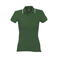 Polo cuello con rayas grueso mujer Practice Women. Color verde golf.