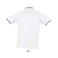 Polo cuello con rayas grueso mujer Practice Women. Color blanco.