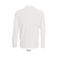 Polo manga larga unisex Prime Lsl. Color blanco.