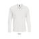 Polo manga larga unisex Prime Lsl. Color blanco.