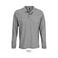 Polo manga larga unisex Prime Lsl. Color gris mezcla.