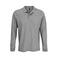 Polo manga larga unisex Prime Lsl. Color gris mezcla.