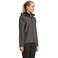 Chaqueta softshell con capucha reciclada mujer Race Hooded Women. Color gris antracita.