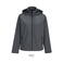 Chaqueta softshell con capucha reciclada mujer Race Hooded Women. Color gris antracita.