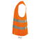 Chaleco alta visibilidad unisex Secure Pro. Color naranja fluor.