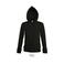 Sudadera con capucha y cremallera mujer Seven Women. Color negro.
