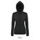 Sudadera con capucha y cremallera mujer Seven Women. Color gris antracitamezcla.