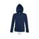 Sudadera con capucha y cremallera mujer Seven Women. Color azul profundo.