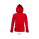 Sudadera con capucha y cremallera mujer Seven Women. Color rojo.