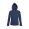 Sudadera con capucha y cremallera mujer Seven Women. Color azul profundo.