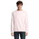 Sudadera sostenible unisex Space. Color rosa pálido.