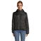 Chaqueta acolchada con capucha reciclada mujer Stream Hooded Women. Color negro.