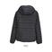 Chaqueta acolchada con capucha reciclada mujer Stream Hooded Women. Color negro.