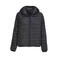 Chaqueta acolchada con capucha reciclada mujer Stream Hooded Women. Color negro.