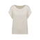 Camiseta mangas vueltas orgánica mujer NS309. Color marfil.