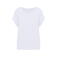 Camiseta mangas vueltas orgánica mujer NS309. Color blanco.