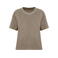Camiseta tejido Terry Towel reciclada mujer NS328. Color café crema.