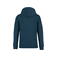 Sudadera capucha unisex NS401. Color azul pavo real.