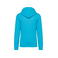 Sudadera capucha unisex NS401. Color turquesa claro.