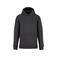 Sudadera capucha unisex NS401. Color gris volcánico jaspeado.