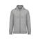 Sudadera capucha y cremallera reciclada unisex NS402. Color gris lunar jaspeado.