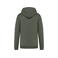 Sudadera capucha y cremallera reciclada unisex NS402. Color caqui orgánico.