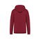 Sudadera capucha y cremallera reciclada unisex NS402. Color rojo hibisco.