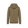 Sudadera capucha y cremallera reciclada unisex NS402. Color verde oliva claro.
