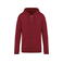 Sudadera capucha y cremallera reciclada unisex NS402. Color rojo hibisco.
