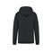 Sudadera capucha y cremallera reciclada unisex NS402. Color gris hierro.