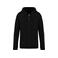 Sudadera capucha y cremallera reciclada unisex NS402. Color negro.