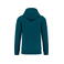 Sudadera capucha y cremallera reciclada unisex NS402. Color verde pavo real.