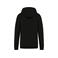 Sudadera capucha y cremallera reciclada unisex NS402. Color negro.