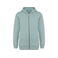 Sudadera capucha y cremallera reciclada niño NS405. Color verde jade.