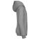 Sudadera capucha y cremallera reciclada niño NS405. Color gris lunar jaspeado.