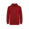 Sudadera capucha y cremallera reciclada niño NS405. Color rojo hibisco.