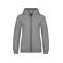 Sudadera capucha y cremallera reciclada niño NS405. Color gris lunar jaspeado.