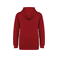 Sudadera capucha y cremallera reciclada niño NS405. Color rojo hibisco.