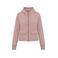 Sudadera capucha y cremallera reciclada mujer NS409. Color rosa pétalo.