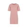 Vestido camiseta oversize orgánico mujer NS5000. Color rosa pétalo lavado.